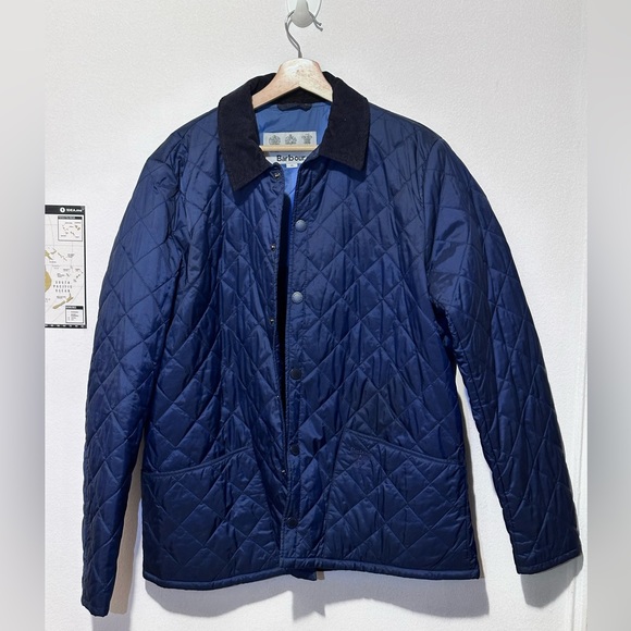Barbour Men Blue Quilted Jacket (Size XL) NEW - Picture 1 of 5
